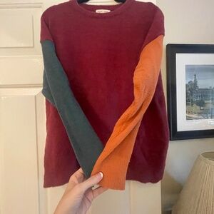 Moa Moa Color Block Sweater 80s Style